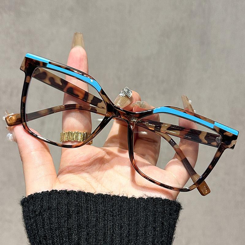 Rectangle+Splicing Color Reading Glasses Neutral High-end Texture Glasses Anti Blue Light  Can Be Used As Decorative Glasses