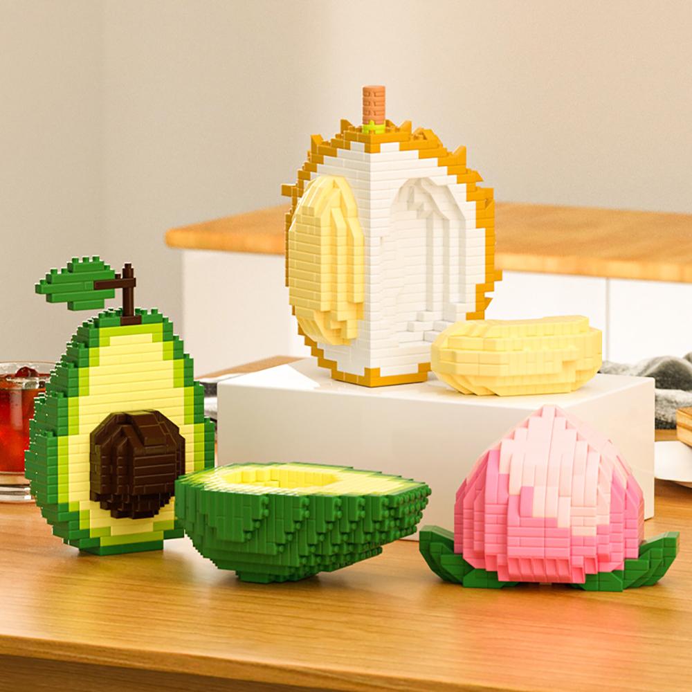 Fun Fruit 3D Micro Mini Building Block Toys, Cultivate Logical Thinking, Eco Friendly ABS Material, Children's Birthday Gifts