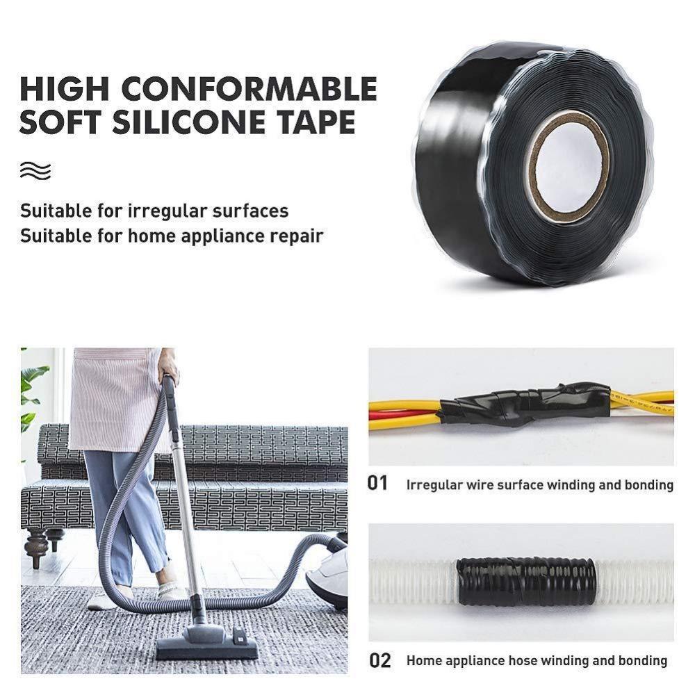 Adesivo Siliconico Super Resistente Impermeabile Sigillante Ripara Perdite Nastro Adesivo Isolante per Condotti