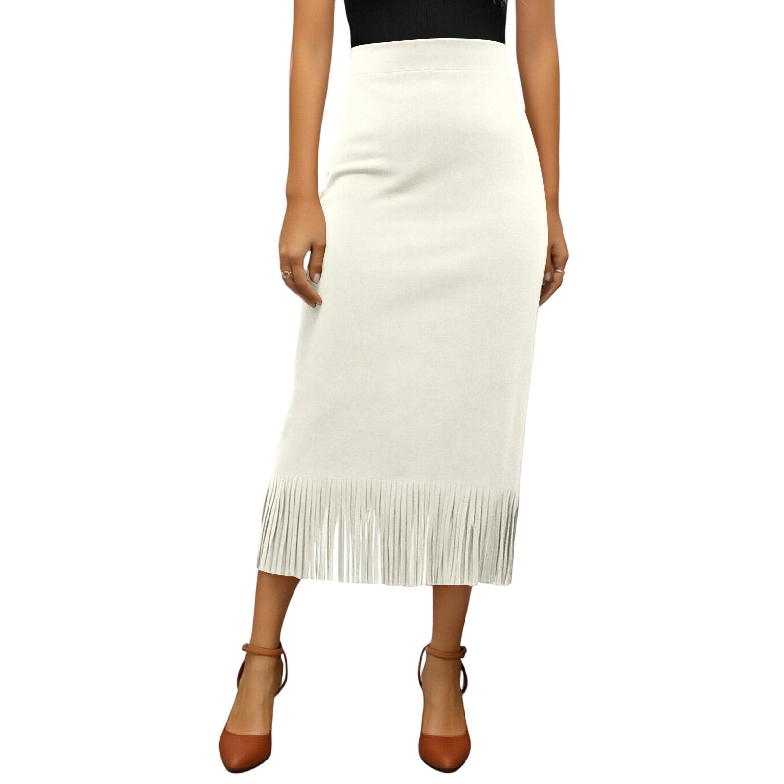 

Women s Fashionable And Sexy Color Fishtail Skirt XL білий