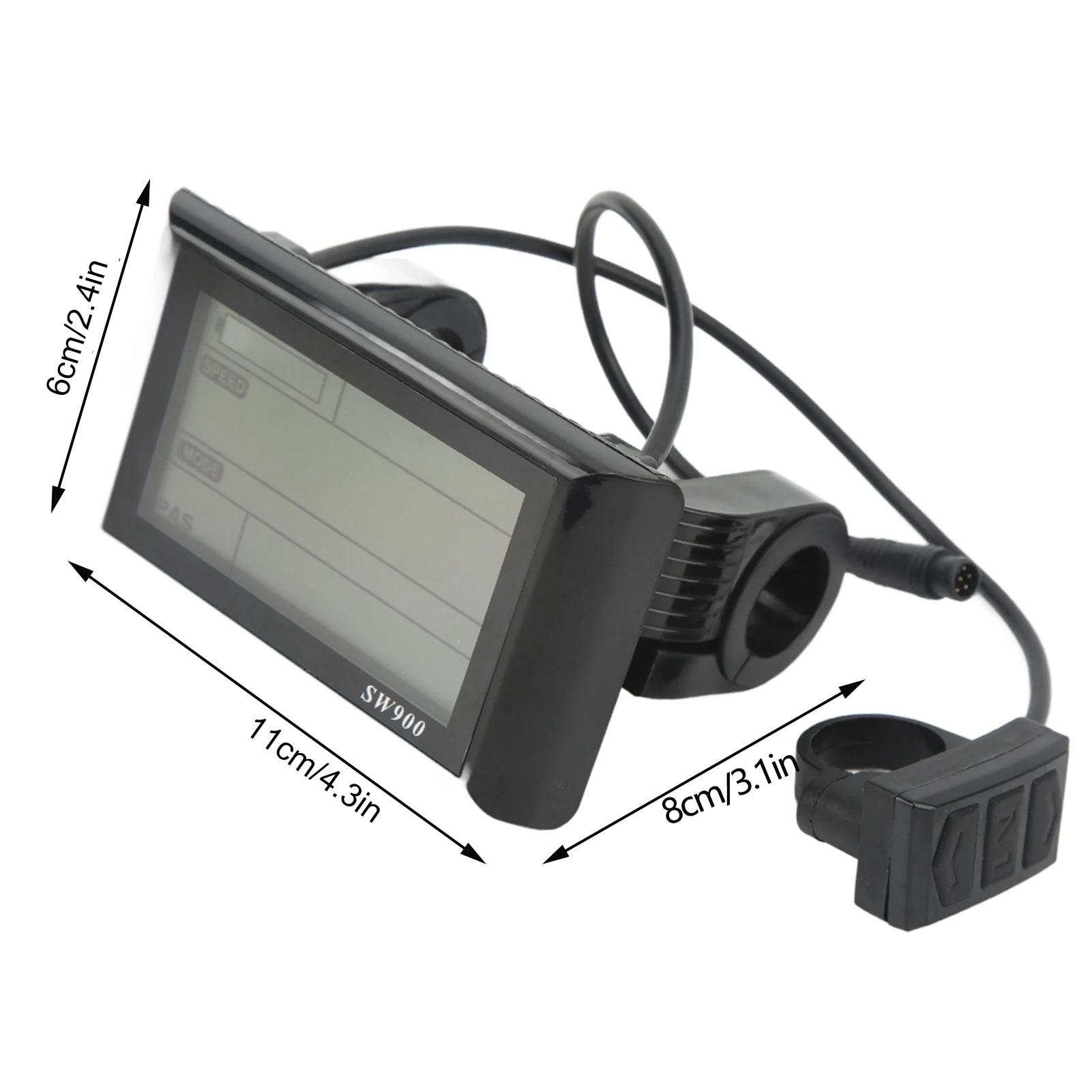 

Electric Scooter LCD Display Meter Electric Bike LCD Display Electric Scooter SW900 LCD Display Meter with Waterproof Connector чёрный