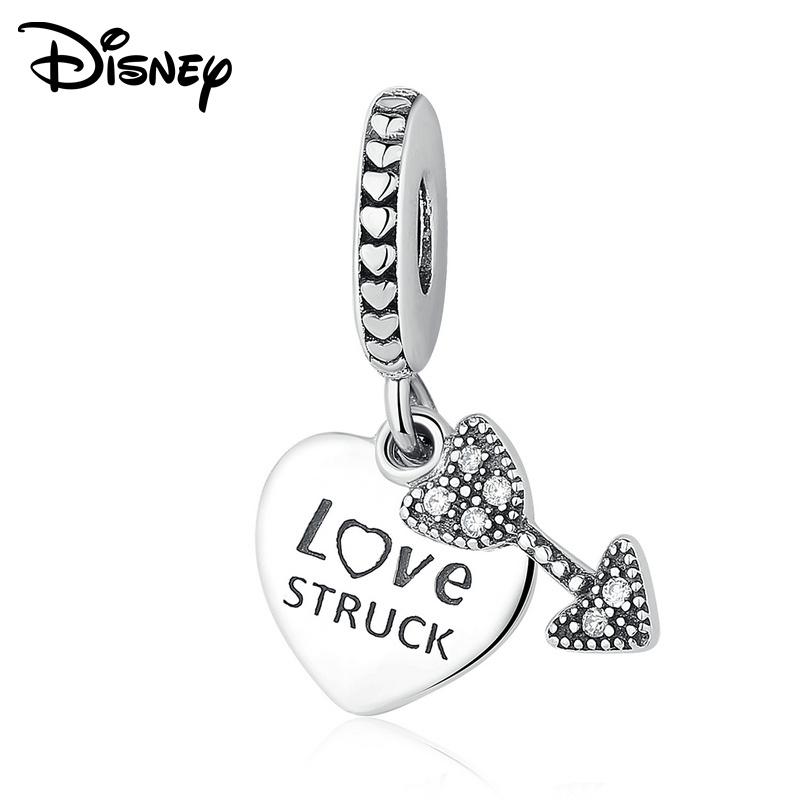 Disney 925 silver Mickey Minnie and Toy Story bass Lightyear Pendant Beads original DIY Bracelet suitable for Girls Gift