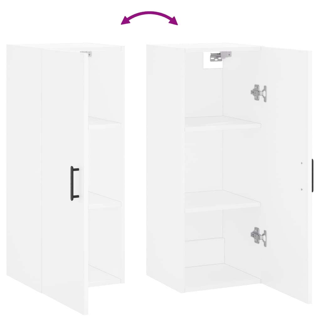 Wall Mounted Cabinet White 13.6 x 13.4 x 35.4 in (W x D x H)