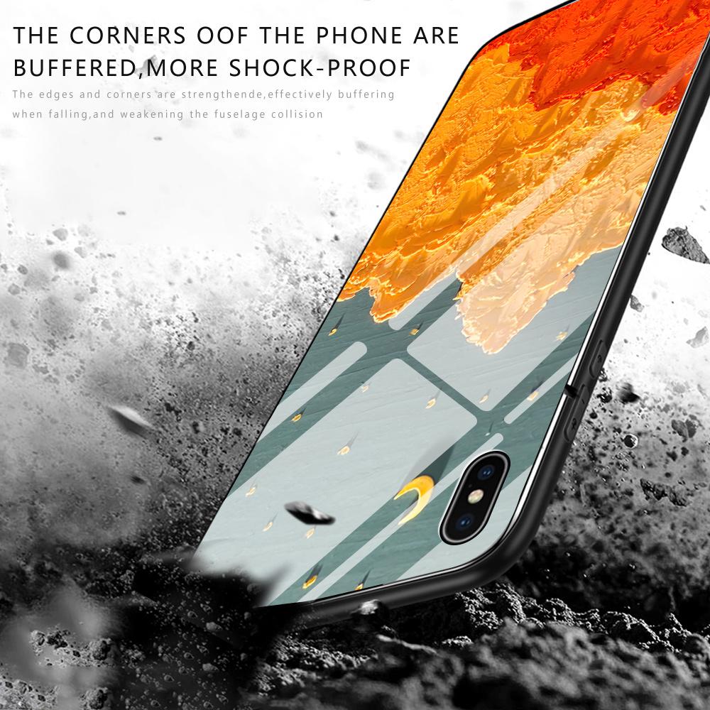 Tempered Glass Phone Case For iPhone 11 12 13 14 15 16 17 Redmi 10 12 14C Note10 Note14 Xiaomi 11Lite PocoC75 Soft Edge Shockproof Smooth Shell