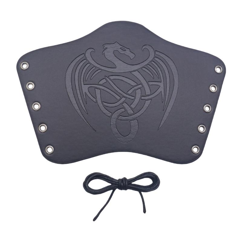 Historical Arm Guard Cosplay Arm Gauntlets Vintage Armband Knight Arm Guard Festival Costume PU Leather Arm Bracers