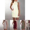 New Women Summer Sexy Party Dress Elegant Sleeveless Turtleneck Mini Dress For Casual Events