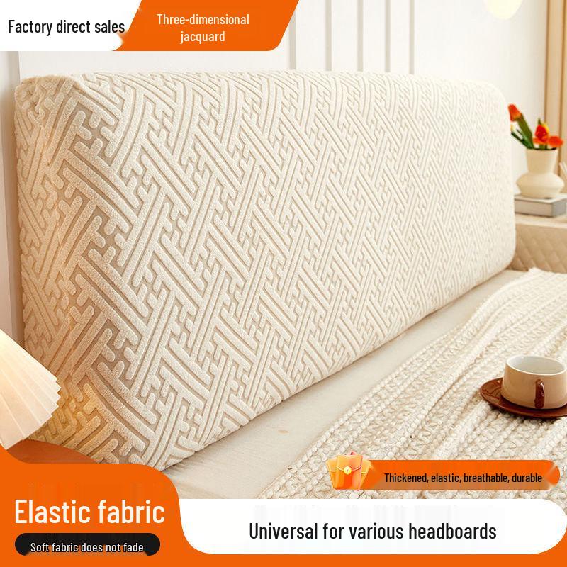 All-Season High-Elastic Jacquard Bed Head Cover – Universal Soft, Dustproof, Irregular Shape Cover-Up