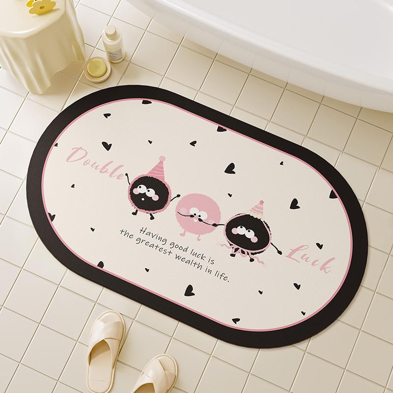 

Diatom Mud Water Absorption Pad Quick-drying Bathroom Floor Mat Toilet Toilet Toilet Door Anti-slip Foot Mat Bathroom Carpet 40 * 60cm
