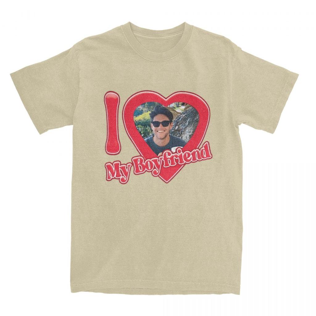 Men TShirts I Love My Boyfriend Niall Horan Vintage Pure Cotton Tees Short Sleeve T Shirts Round Collar Clothes Plus Size