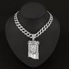 Men'S Jewelry Accessories Personality Exaggerated Human Avatar Pendant Alloy Rhinestone Hip Hop Personality Men'S Necklace Pendant Necklace