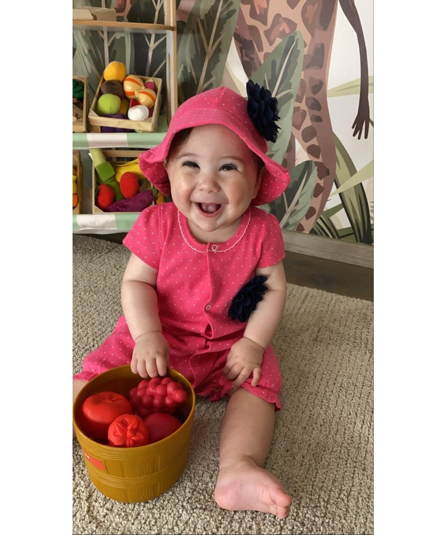 

Miniropa Summer Baby Girl Rompers With Fuchsia Polka Dot Floral Cotton Hat