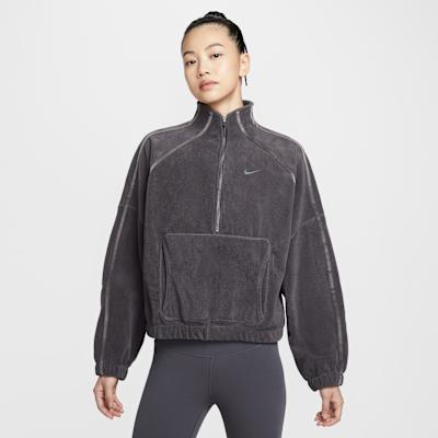 Nike Therma Sweatshirts Women s Thunder Gray/Dark Shadow Stand Collar 2XS
