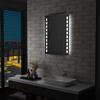 VidaXL LED Wall Mirror for Bathroom Lighted Mirror Light Mirror Energy Saving Square Mirror Home 144697