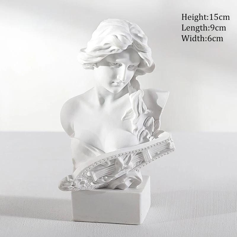 Ancient Greek Goddess Athena Sun God Apollo Mini Plaster Resin Statue Nordic Home Decoration David Head Figurine Art Ornaments