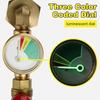 Upgraded Propane Refill Elbow Adapter with Tank Gauge,Fill 1 Pound Bottles from 20lb Tank, 1 Lb Throwaway Disposable Cylinder Propane Bottle