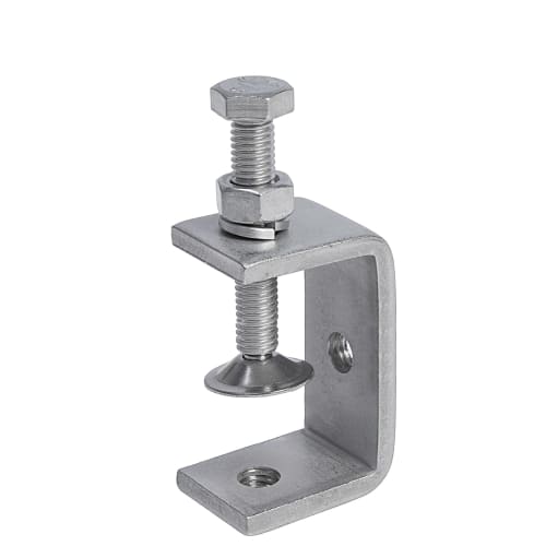 uyoyous Stainless Steel C-Clamp, Wide Jaw, 55mm with Opening, 5mm Thick, for Woodworking, Machining, Machine Assembly, Welding, Building, Home, and Mo