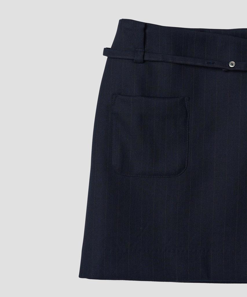 Tudment Mini Wrap Skirt Navy