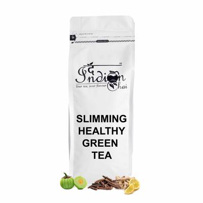 The Indian Chai - Slimming Healthy Green Tea 250g | Herbal Wellness Blend with Garcinia, Haritaki, Senna, Moringa & Spices | Supports Diges