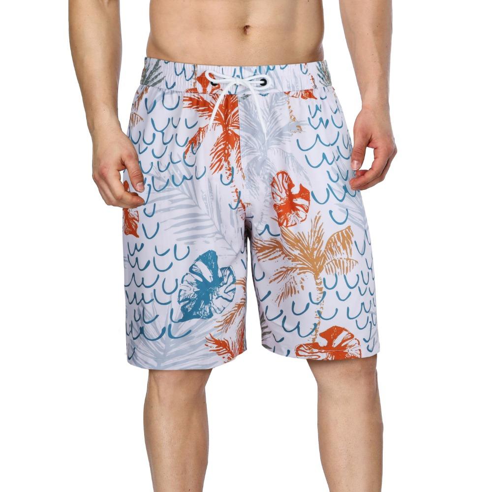 CHARMLEAKS Men Swim Shorts with Side Pockets Quick Dry Board Shorts
