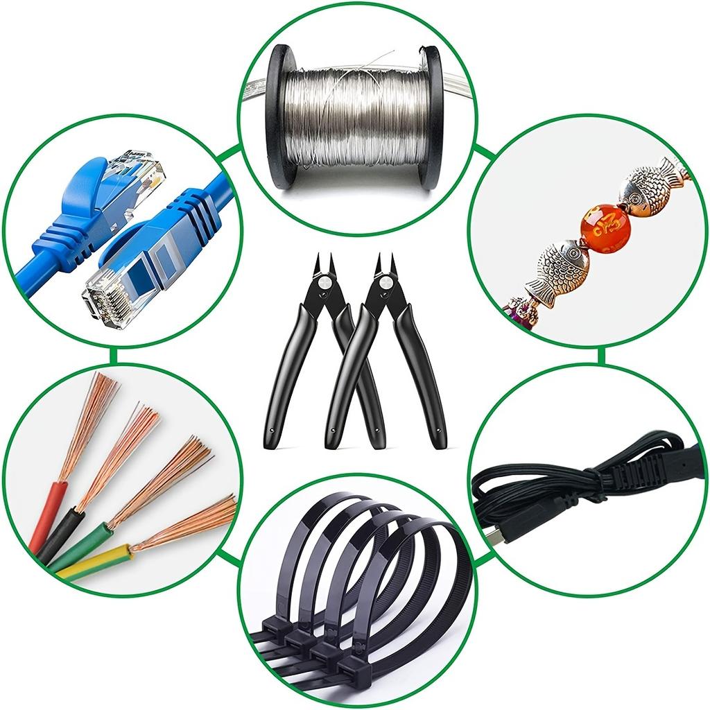 4PCS 5 Inch Precision Wire Clippers Hobby Snips Small Side Cutting Pliers for Jewelry Making, Electronics