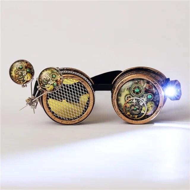 FLORATA Cosplay Vintage Niet Steampunk Schutzbrille Gläser Schweißen Gothic Freeshipping & Großhandel