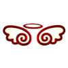 Car Styling Lovely 3D Angel Wings Sticker Vehicle Body Logo Decal Decoration