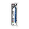 Zebra Clip-On Multi 1000 4-Color Ballpoint Pen (0.7mm) + Mechanical Pencil (0.5mm), Blue, Black, Red, Green, Binder Clip, Rubber Grip
