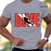 New Fashion T Shirt for Men Casual Short Sleeve Hip Hop Streetwear SCUBA Dive Print Tee Shirt Pullover Mens Women T-shirt Tops