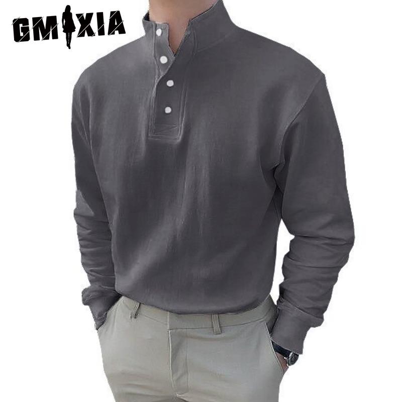 

Хлопковая футболка с длинным рукавом GMXIA, мужская модная свободная футболка с принтом «Сострадательная» XXXXXL темно-серого