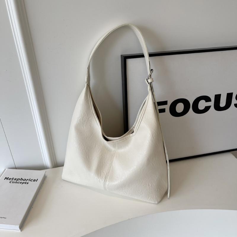 

Retro commuter bag, new trendy and versatile fashion and high-end single shoulder tote bag, large-capacity child and mother bag. белый