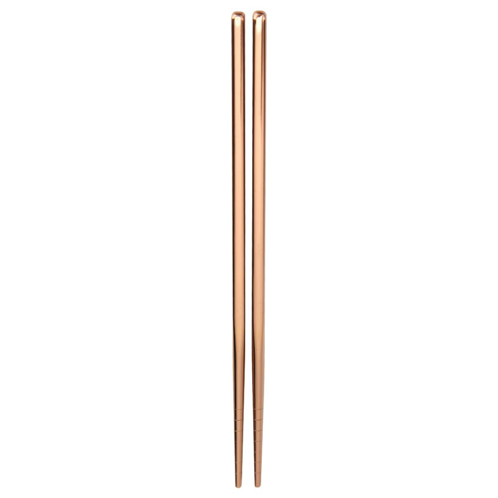 1Pair Chinese/Korean Chopsticks Non-Slip Stainless Steel Chop Sticks Reusable Food Sticks Kitchen Sushi Sticks Tableware