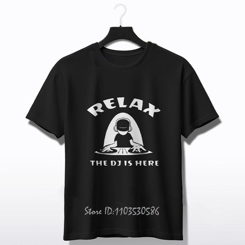 DJ In Progress Cotton Tshirt Casual Geometric Print Oversized T-shirt - Perfect For Summer Outdoor Unisex Tops TeesunisexClothing