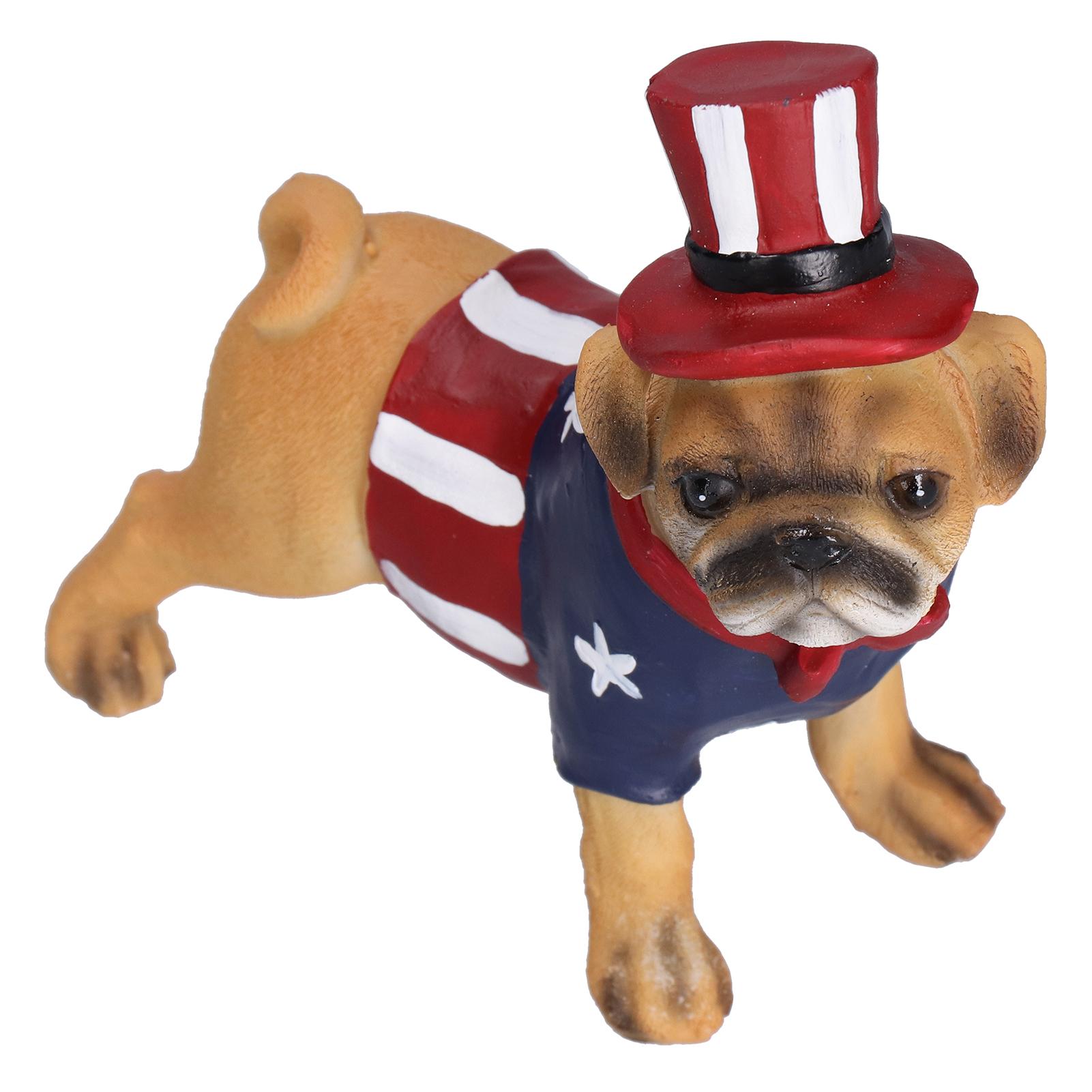 

Скульптура бульдога из смолы, американская статуэтка собаки, декоративное украшение для украшения домашнего стола