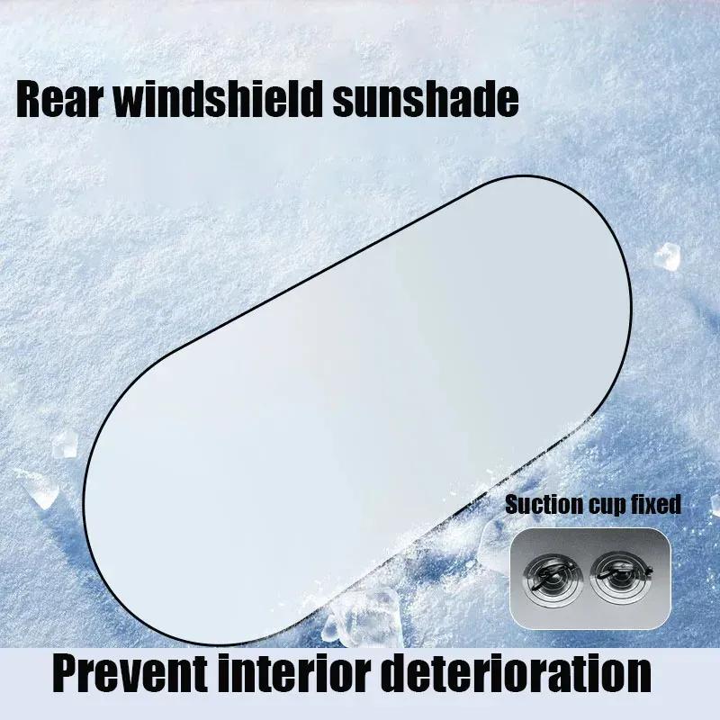 Car Sun Shade UV Protection Folding Auto Rear Window Sunshade Universal Car Window Visor with Suction Cups