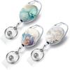 1pc Marble ID Card Key Chain Lanyard Clip Key Ring Retractable Pull Name Tag Badge Belt Rope Holder Heavy Duty Keyring Keychain