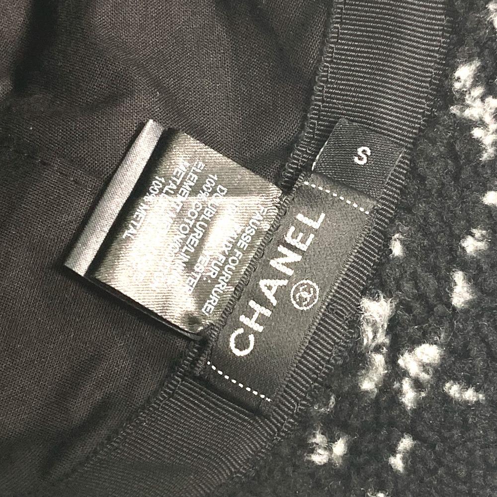 CHANEL hat CC Mark CC boa bucket hat hat fur / polyester Black/White