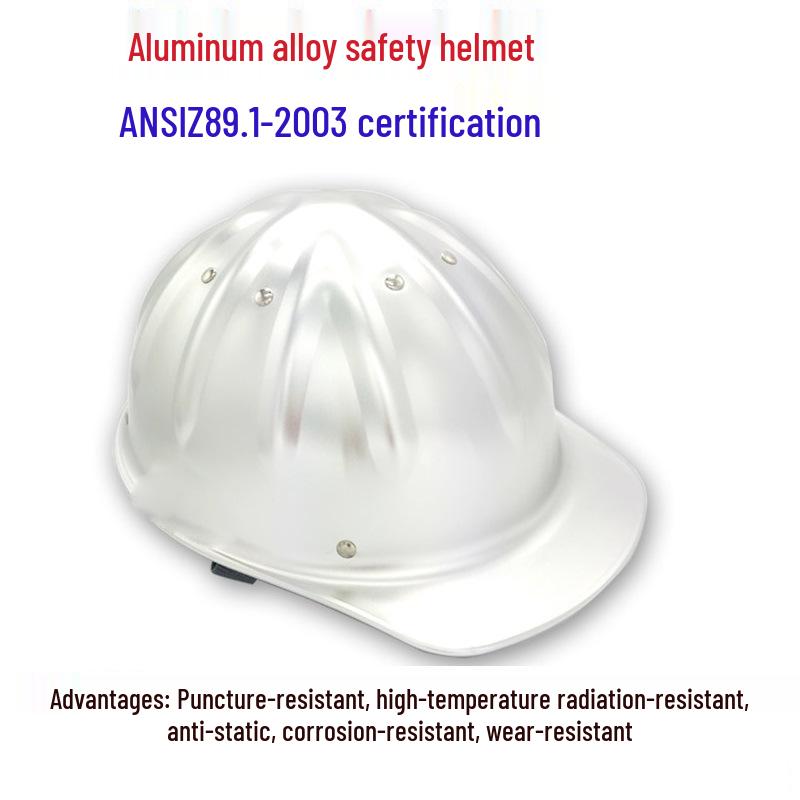 Aluminum Alloy Construction Safety Helmet - National Standard Protective Hat