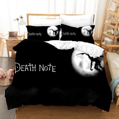 Súprava posteľnej bielizne Death Note Japonsko Populárne Anime Súpravy obliečok na paplón Prikrývky Posteľná bielizeň Jednolôžko Dvojlôžko Kráľovská Veľkosť Jednolôžko Dropshipping