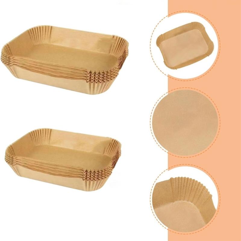 Air Fryer Papers Pads Rectangular Baking Papers Kitchen Oil-proof Paper