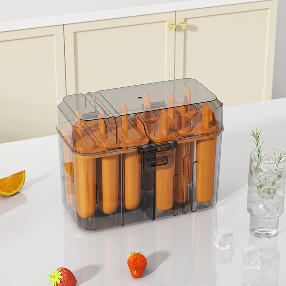 

Nine Branches Popsicle Molds Food-Grade Ice Lolly Trays New Homemade Ice Box Home сірий колір/помаранчевий