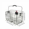 Foldable Folding Bike Basket with Mounting Plate Heavy-Duty