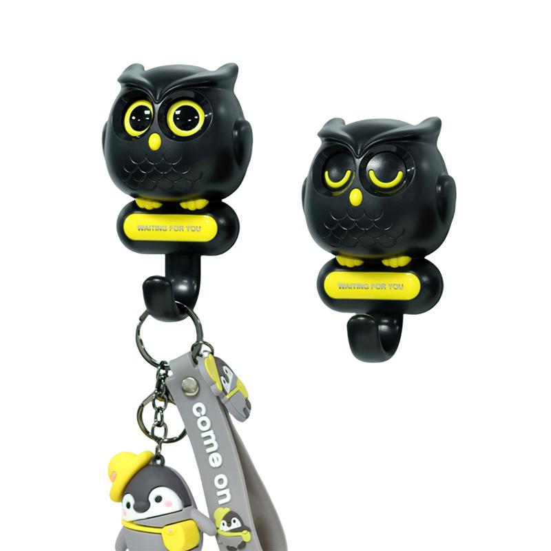 Owl-Shape Hook Multipurpose Hat Scarf Key Hanging Hook Wall Storage Rack Kitchen Bathroom Organizer Hanger