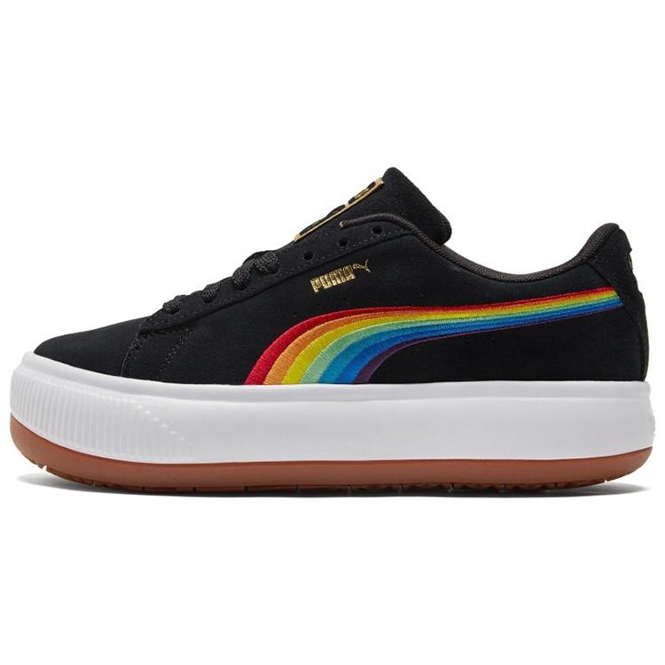 (WMNS) PUMA Suede Mayu Rainbow - Black Women s 387239-01 EU 35.5