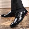 Vintage Fashion Outdoor Men's Oversized Business Formal Leather Shoes Gentleman's Fashionable Casual Side-Lace Shoes Comfortable Shoes