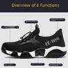 Men's Lightweight Safety Work Shoes: Anti-Smash, Anti-Puncture, Breathable, Non-Slip, Wear-Resistant.