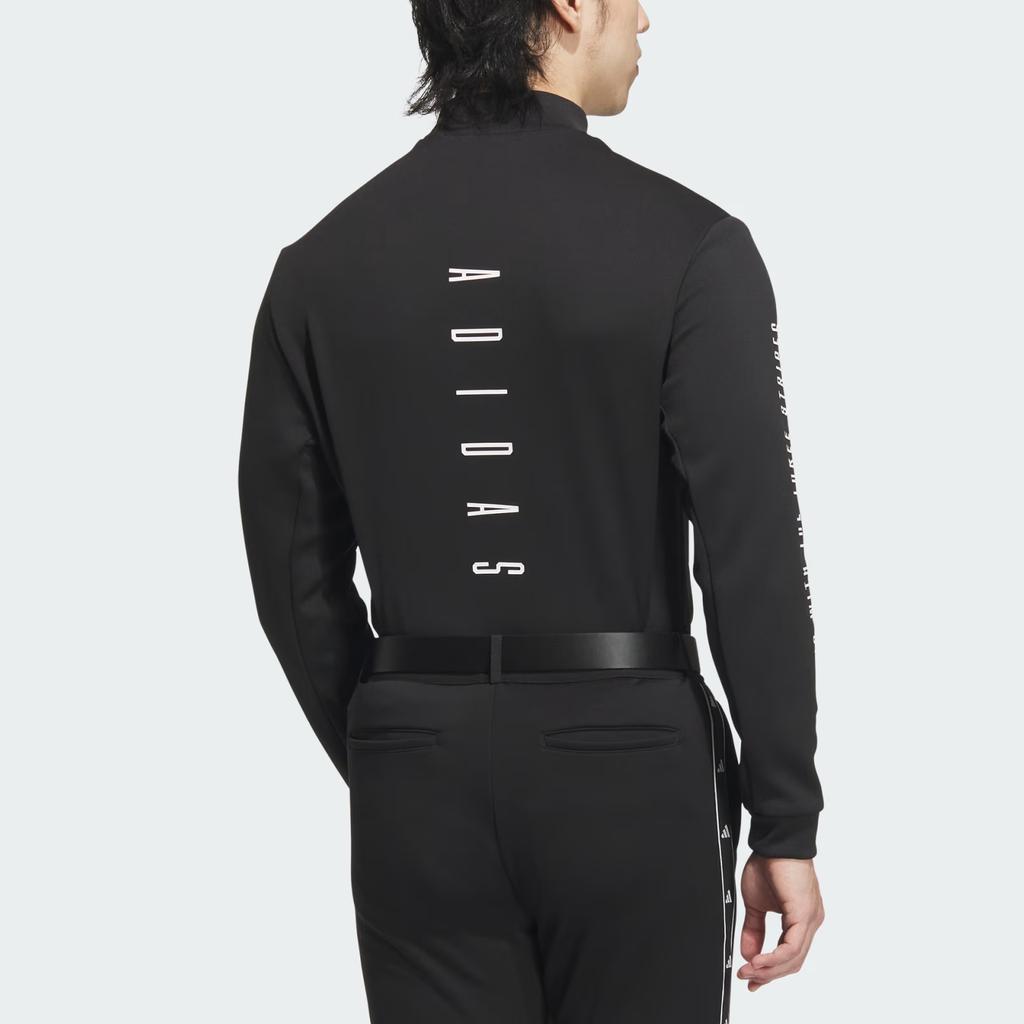 Adidas Warding Lettered Mock Neck Long Sleeve T-Shirt Men Tops Black IM6406