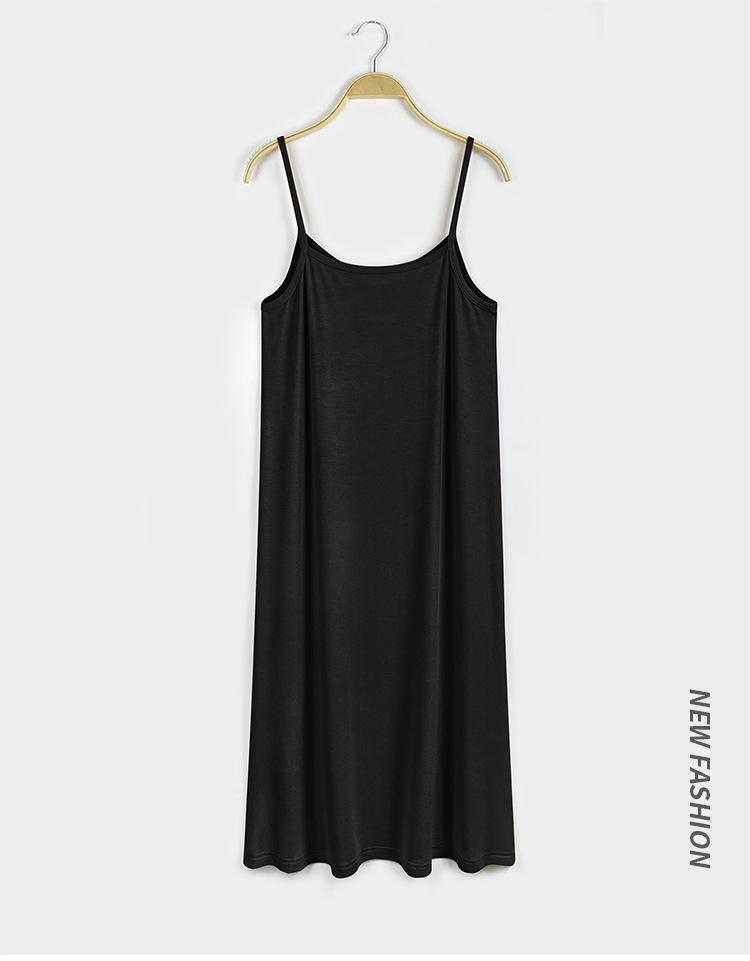 Women's Modal Sleeveless Vest Skirt: Spring/Summer Casual Dress with Inner Petticoat