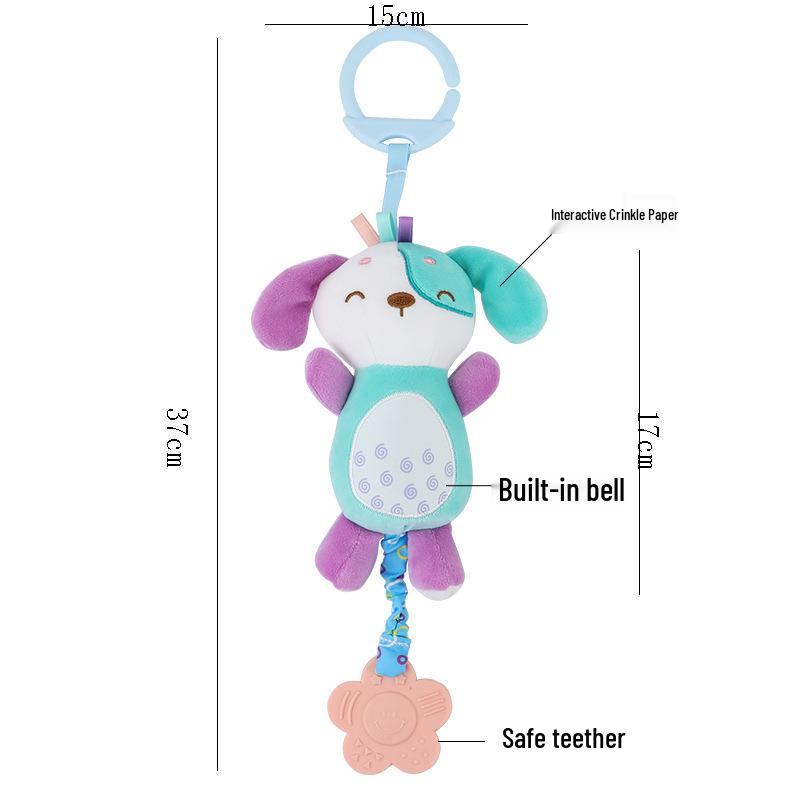 Baby Plush Animal Rattle Chime: Hanging Toy for 0-3 Years