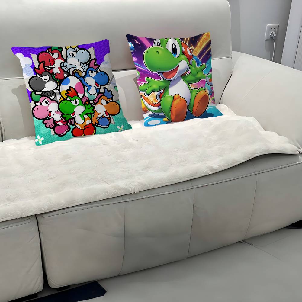Yoshi Dinosaur Personalized Picture Text Home Decorative Pillows Household Gifts 45x45cm