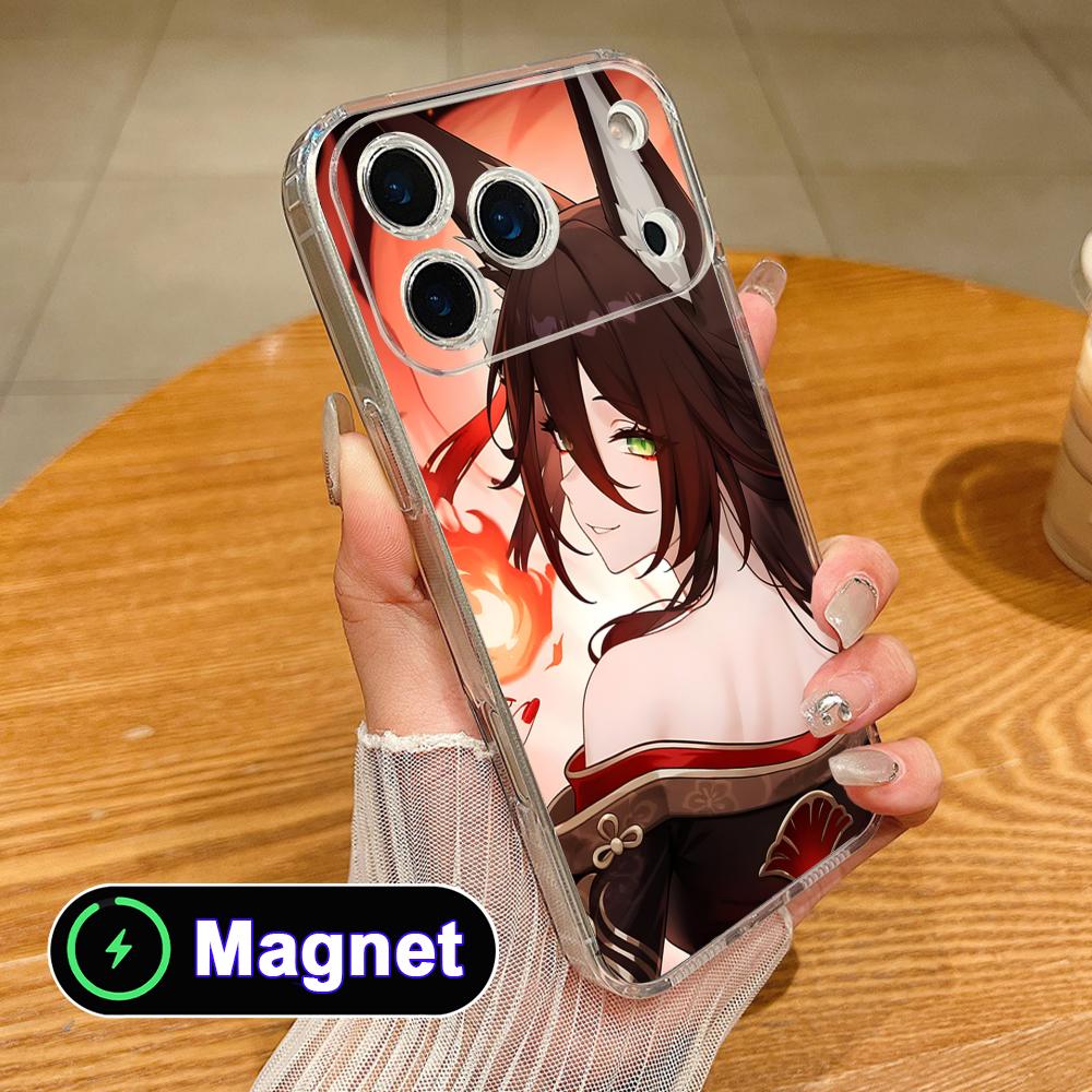 HSR Fugue Clear TPU Magsafe Mobile Phone Case for iPhone 17 16 15 14 13 12 11 Air Pro Max Plus Mini Colorful Cover